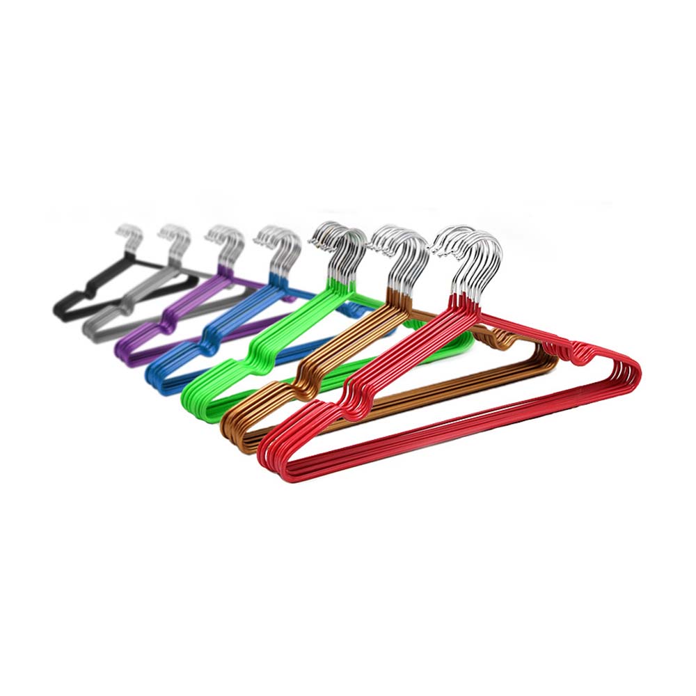 Stainless Steel Plastic Dipping Clothes Hangers 10piece pack