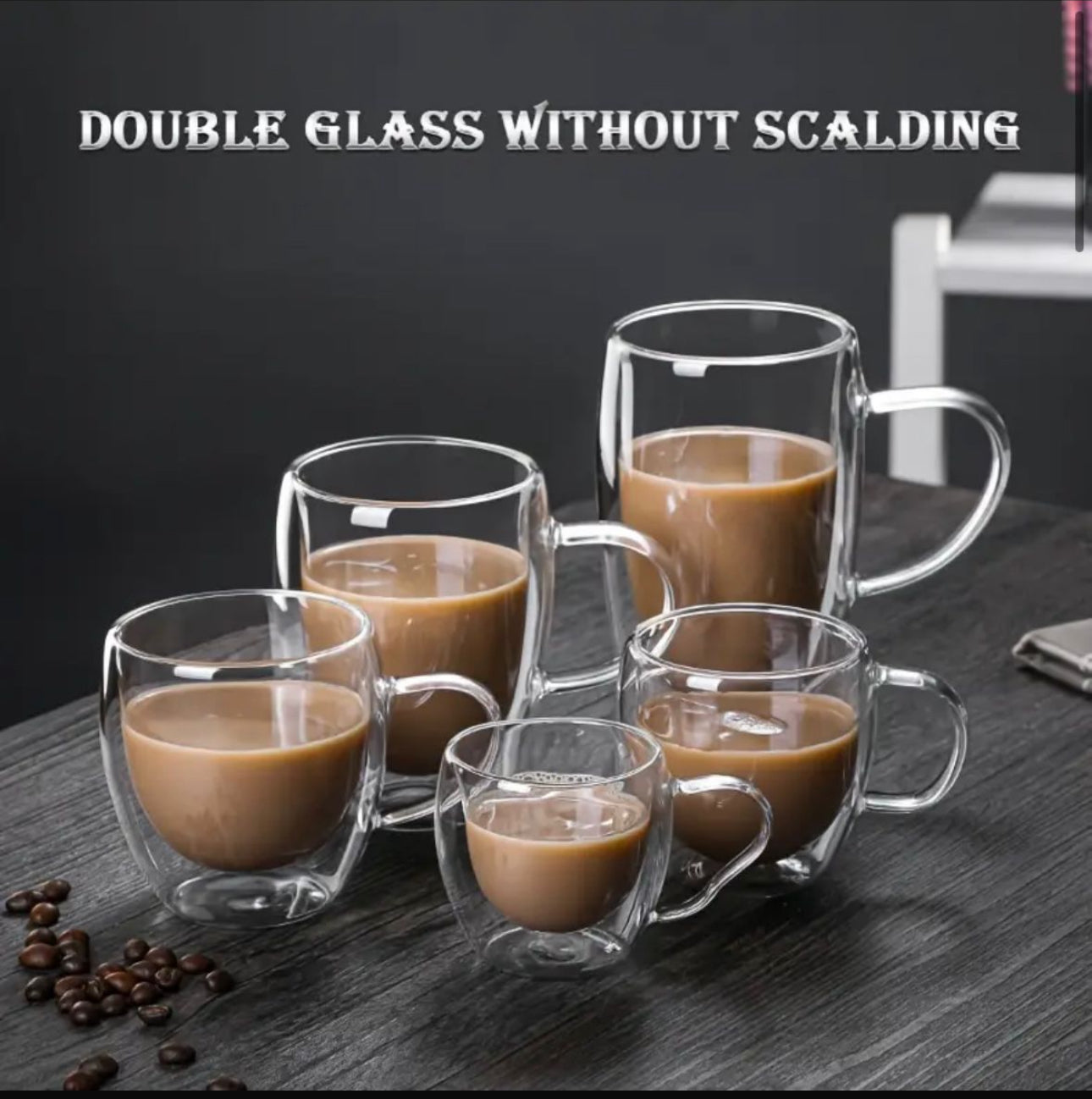 Double Wall Glass Insulated Coffee Mug