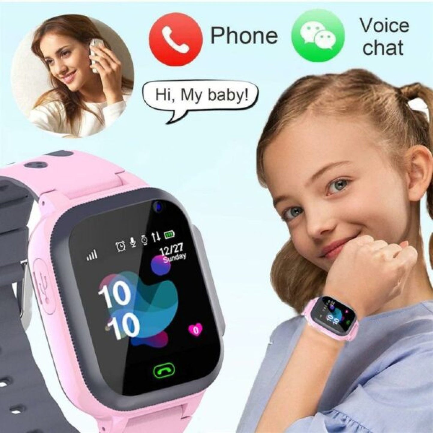 Kids SOS Watch With Torch And Camera S2