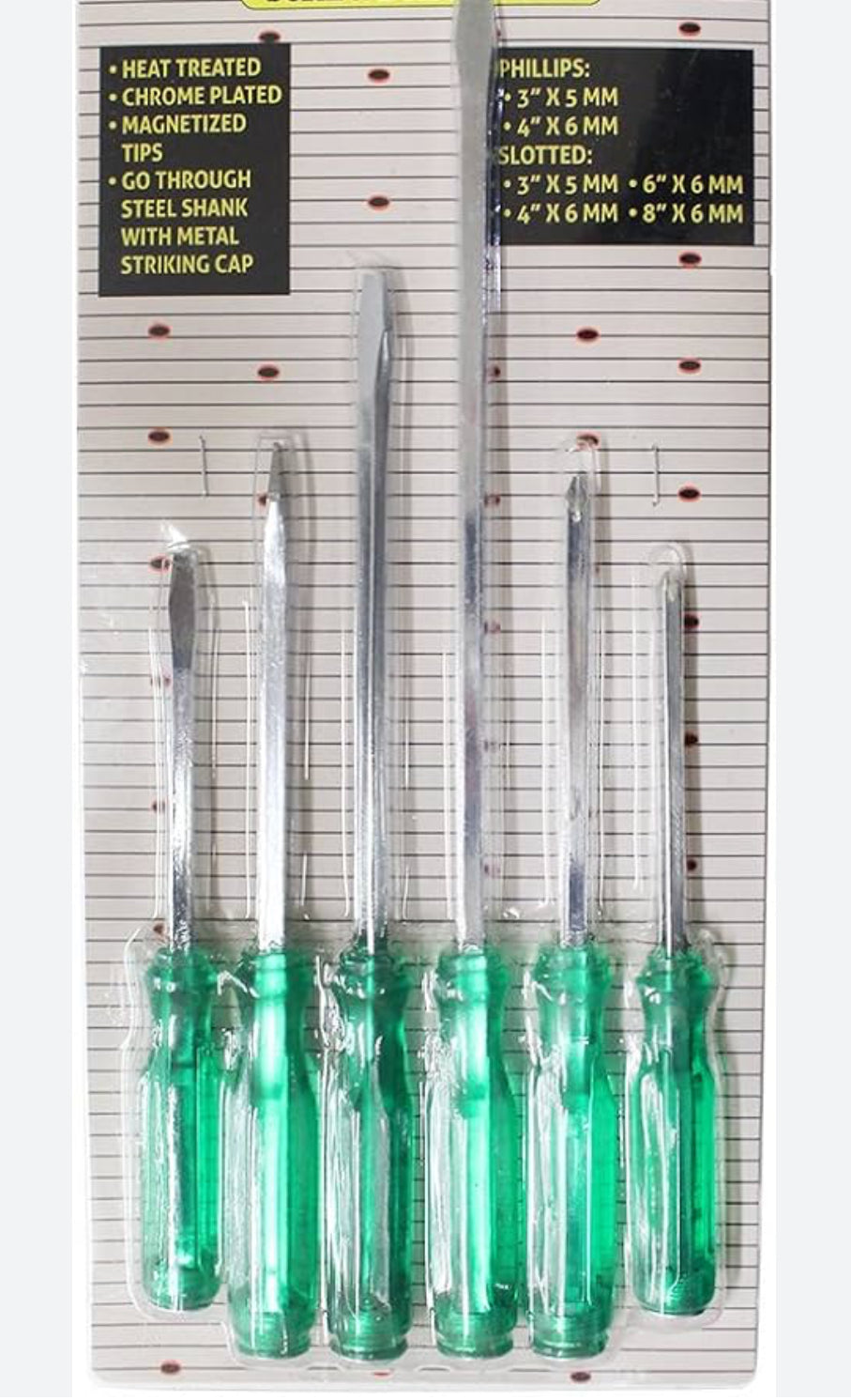 Screwdriver Set With Square Shafts 7pc