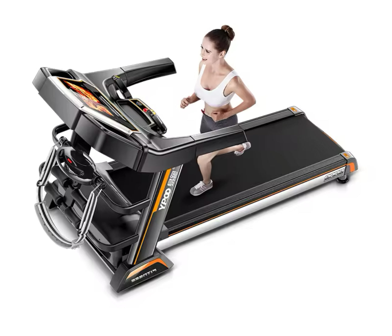 PRO-SPORTZ 8008 (F88)Digital Treadmill Exercise Fitness Machine 150KG Semi Commercial Treadmill With Kinomaps, Swift & Yfit Apps. 7” TFT Screen & Bluetooth.