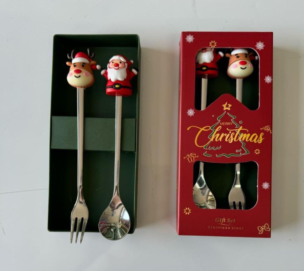 Christmas Cutlery Set 2pc In Gold or Silver