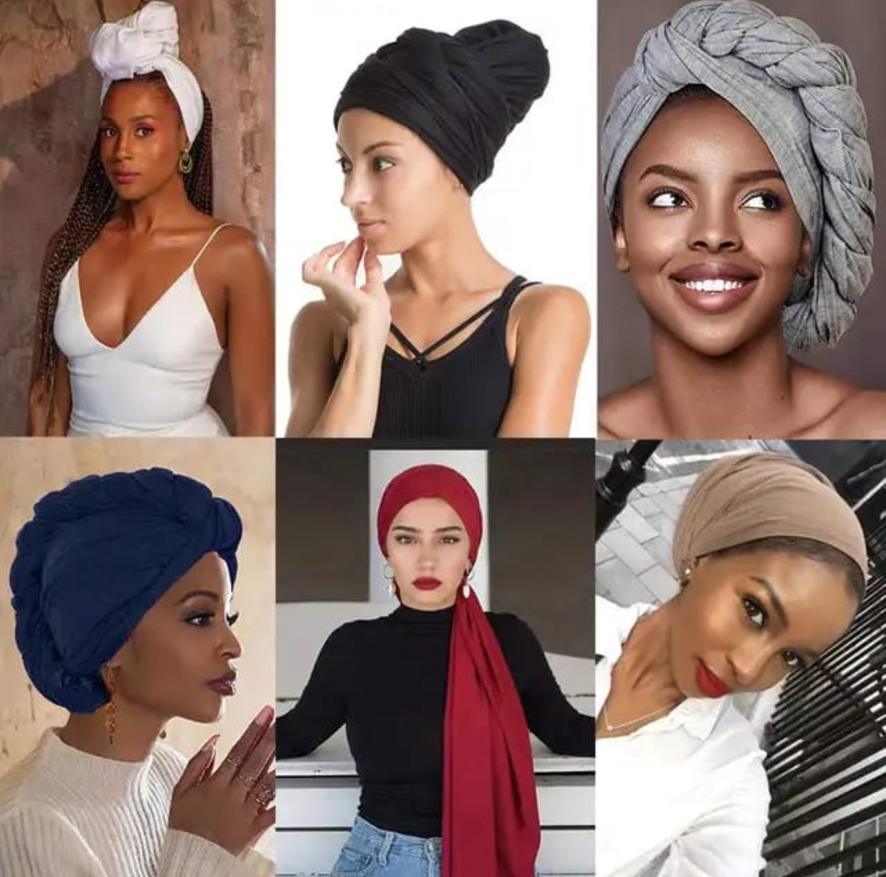 Turban Head Wraps | Jersey Stretch | Hair Scarf | Long Shawl | Solid Color |Soft Lightweight Head Bands-Various Colours