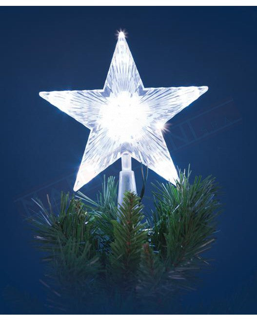 Christmas 15cm Tree Top LED Star White