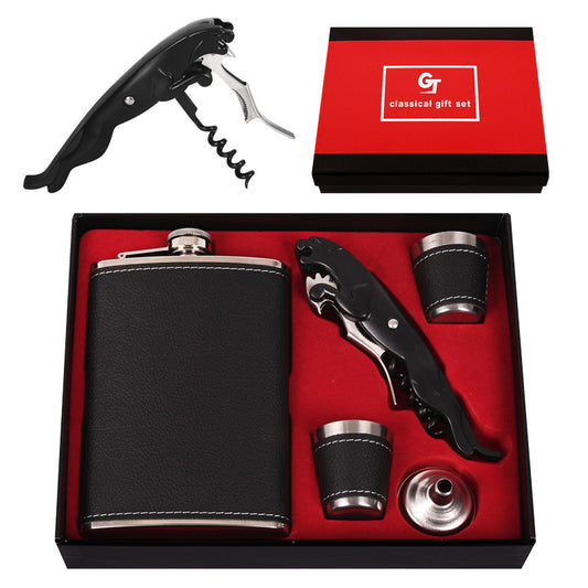 Hip Flask & Shot Glass Gift Set for Men