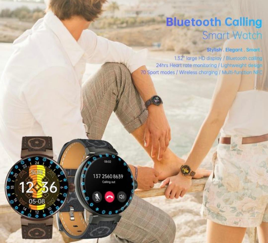 LOKMAT TIME PRO Fashion Smart Watch Rotating Key Full round Touch Screen NFC -BT Calling