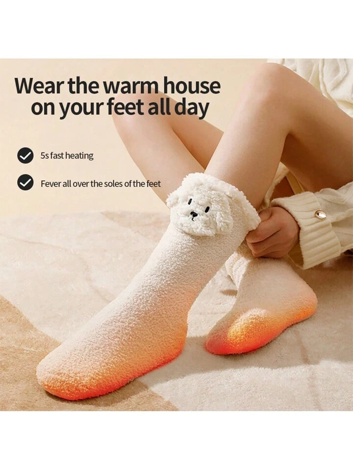 Heating Electric Socks Rechargeable Winter Foot Warmer Artifact Bao Girl Sleeping Bed Warm Feet Cold Feet Cool Heating Foot Pads Warm Socks