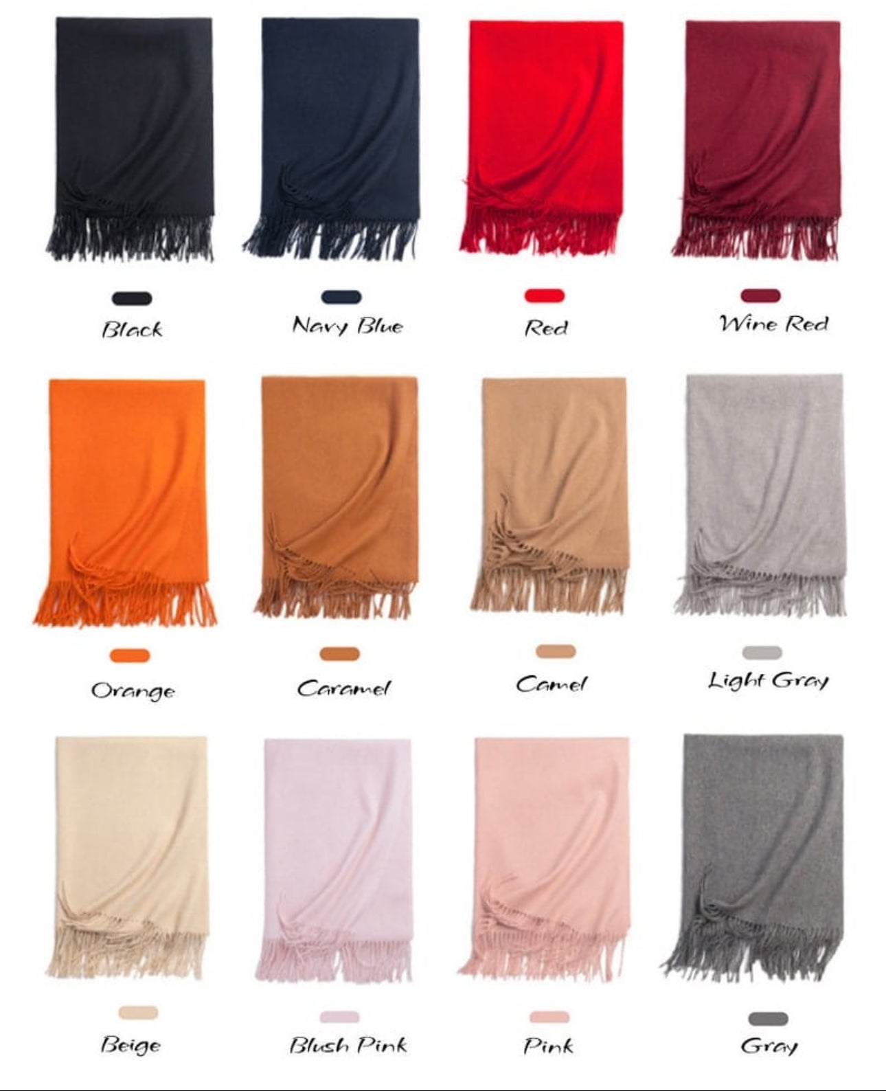 Winter Scarf Shawl Wrap for Women,Scarves Shawls Wraps with Tassel, Large Warm Thick