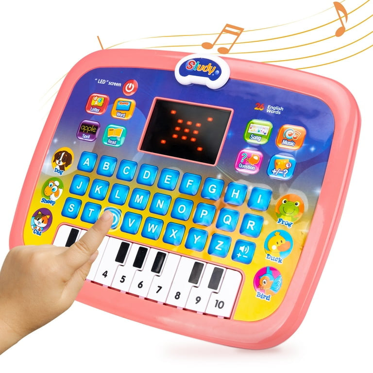 Kids Tablet/toddler Learning Pad With Led Screen Teach Alphabet, Numbers, Word, Music, Math, Early Development Interactive Electronic Toy For Boys & Girls