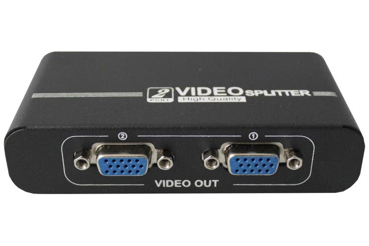 1 To 2 Port Vga Splitter High Resolution Support 1920 X 1440 550Mhz Video 102A