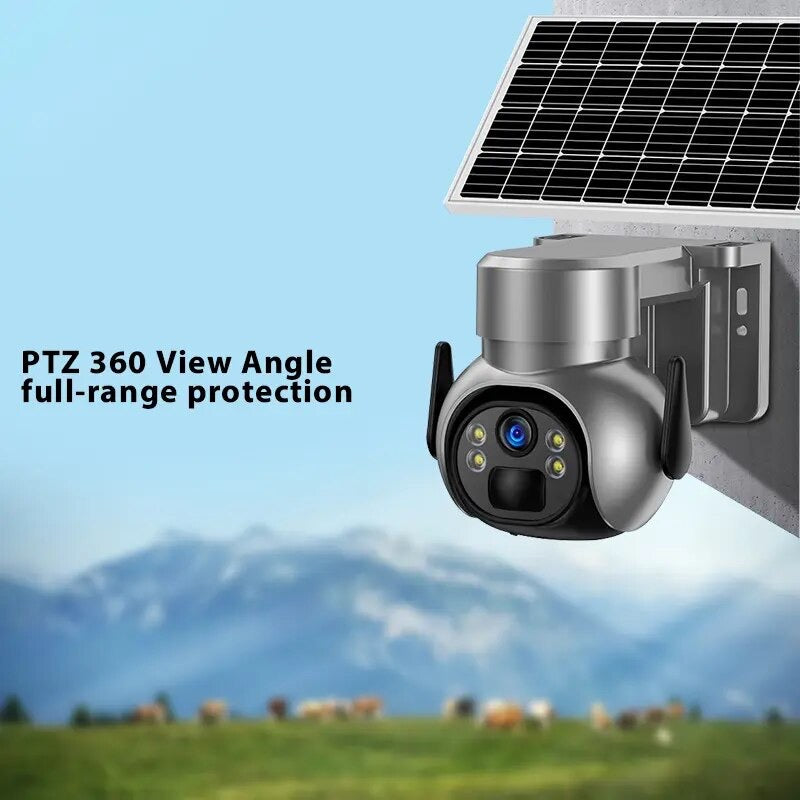 Outdoor wifi/4G Sim Card Camera Mini Solar Panel Security Surveillance Camera 7500mAh IP66 Wireless 2 Way Talk DetectCamera