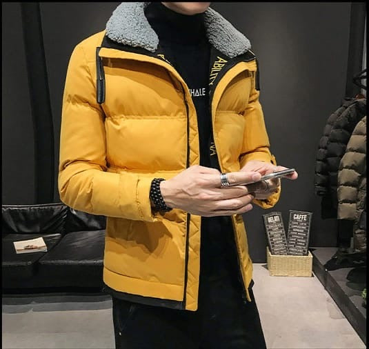 Men Down Jacket Warm Cotton Jacket Winter Thick Warm Cotton Casual Jacket Various Colours Available