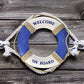 Welcome On Board - Nautical Decorative Life Ring Buoy - Home Wall Decor - Nautical Decor - Decorative Life Ring Preserver - 2 Sizes