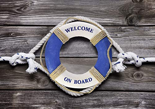 Welcome On Board - Nautical Decorative Life Ring Buoy - Home Wall Decor - Nautical Decor - Decorative Life Ring Preserver - 2 Sizes