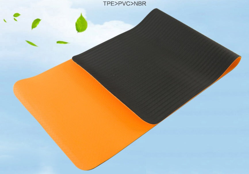 Yoga Mat Fitness & Exercise Mat easy to carry (Chloride Free)