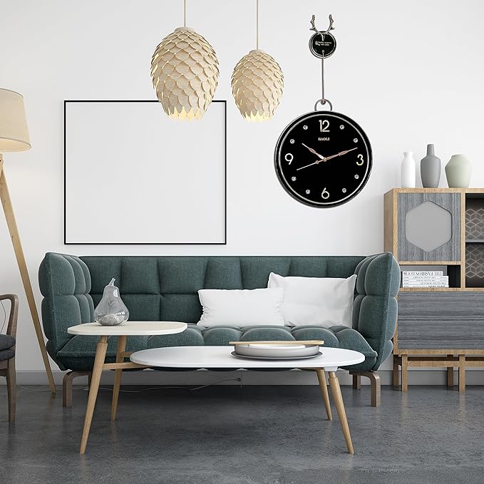 Modern Rustic Wall Clock Various Colours