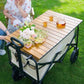 Collapsible Wagon Cart with Wooden Table