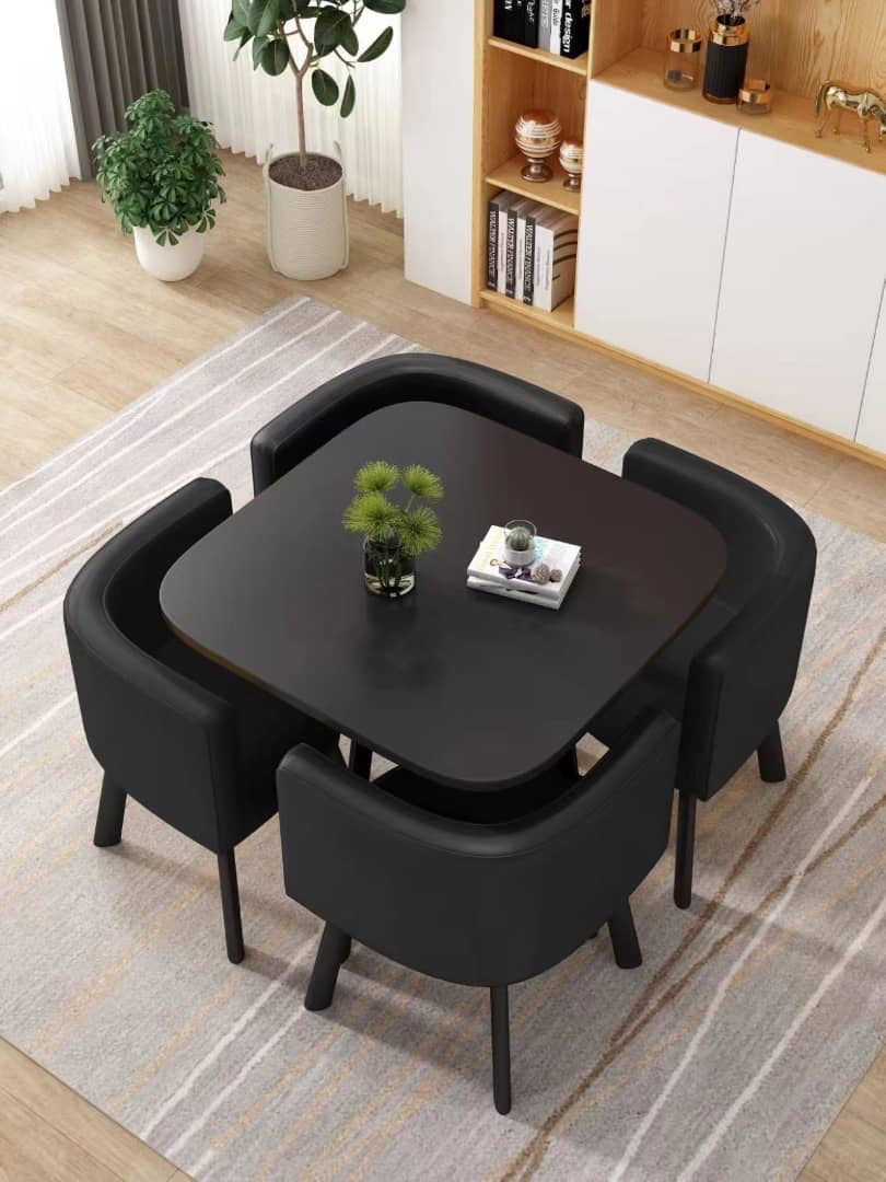 Modern Marble Top (MDF)Dining Table and Chairs Set 5pc - PreOder Sales Now Open