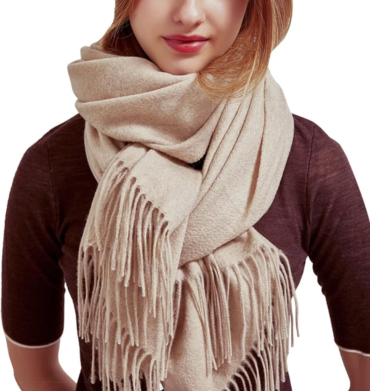 Winter Scarf Shawl Wrap for Women,Scarves Shawls Wraps with Tassel, Large Warm Thick