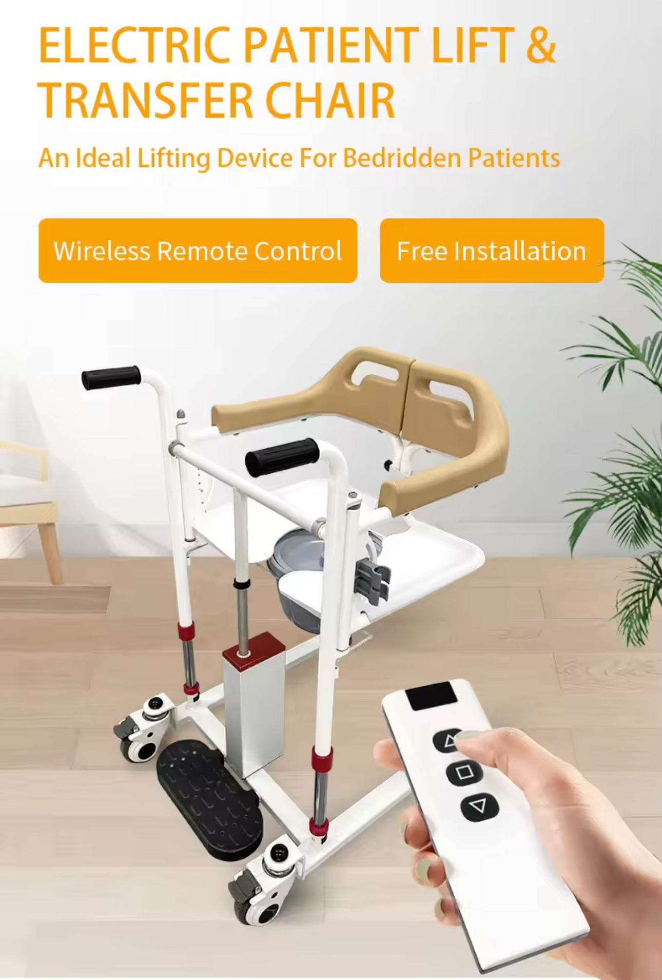 Patient Transfer Assist Lift, Dining Board Soft Cushion Toilet Hydraulic Pump Wheelchair Lift Machine for Disability & Elderly - PreOrder Sales Now Available!