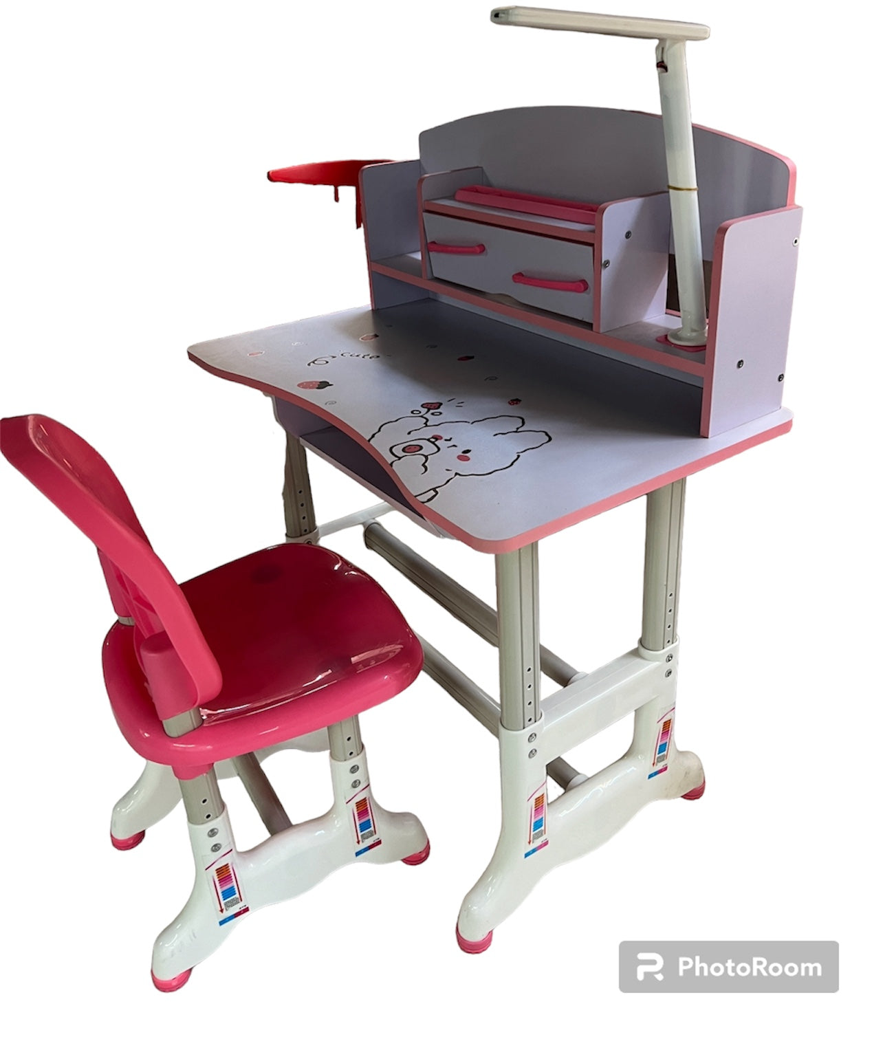 Kids Study Desk Tiltable Table And Chair Childrens Study Desk Chair Table Set For Kids Art Table Set Work Station Children's Table (Color : Blue & Pink)