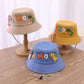 Cute Dinosaur Baby Bucket Cap Cartoon Wide Brim Fisherman Hat for Boys Girls Summer Print Toddler Kids Sun Hats