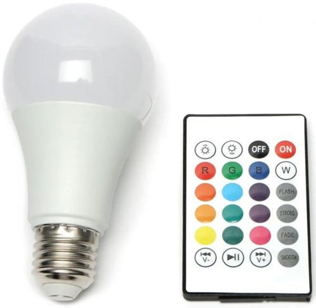 LED LED lamp 7W Standard Bulb + remote control / Color RGB lamp with E27 socket