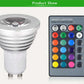 RGB LED Downlight With Remote 5W - GU10 or E27 Options