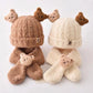 Kids' Hat And Scarf Set, Thick Warm Plush Cap For Baby Boys And Girls, Autumn And Winter