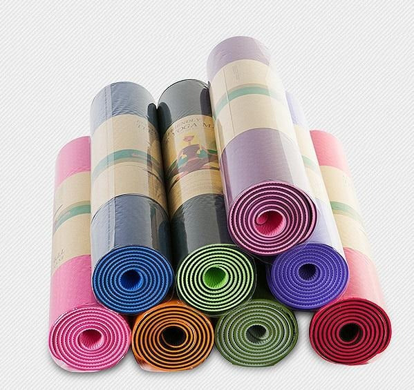 Yoga Mat Fitness & Exercise Mat easy to carry (Chloride Free)