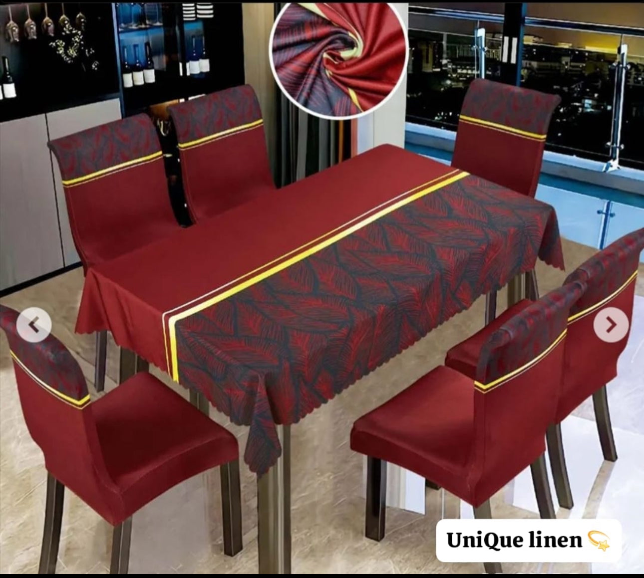 Waterproof Table Cloth & 6pc Chair Covers