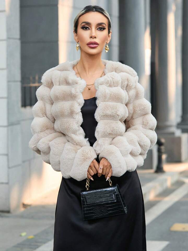 Fuax Fur Coat Jacket Female Winter Artificial Mink Fur Warm Coats High Quality Stylish and Comfortable Fur Outwear