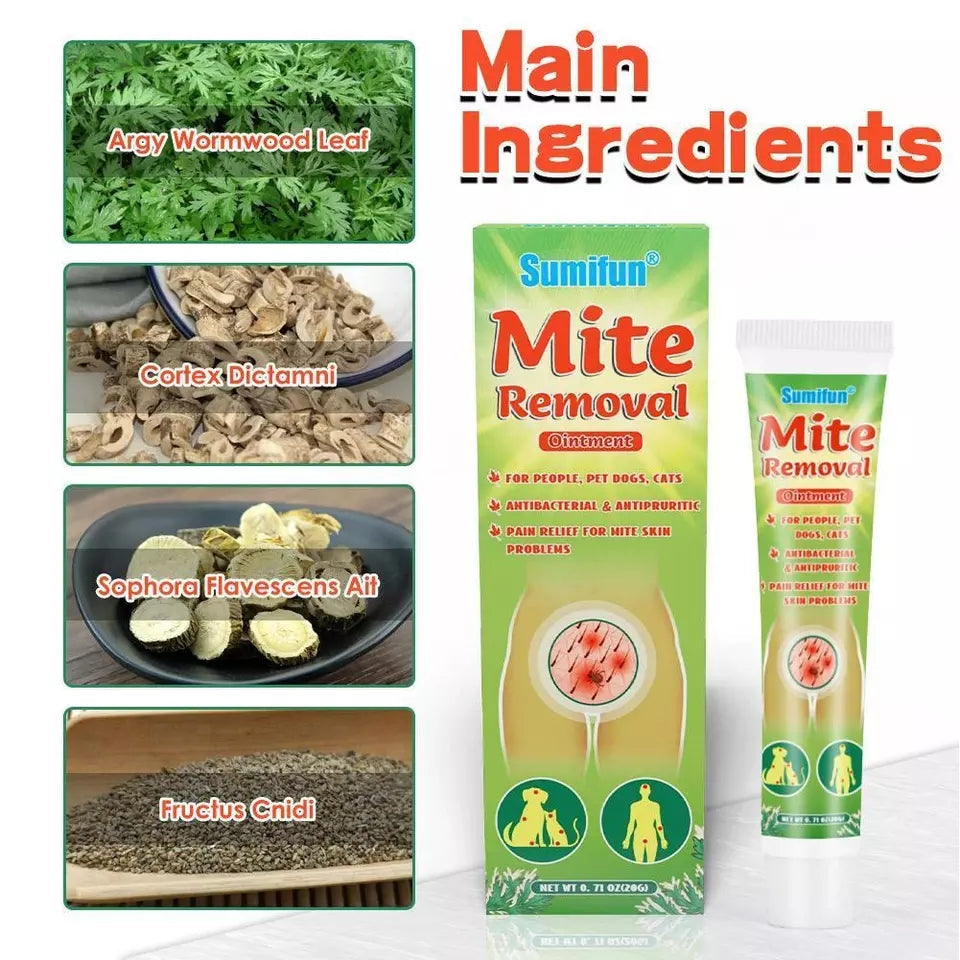 Mite Removal Ointment | Topical Cream for Eliminating Scabies Rash, Pubic Lice, and Mites