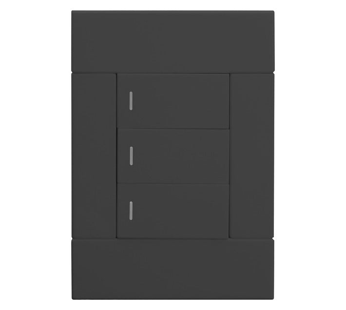 Veti , 2VC1113 one way Three Lever Switch Charcoal