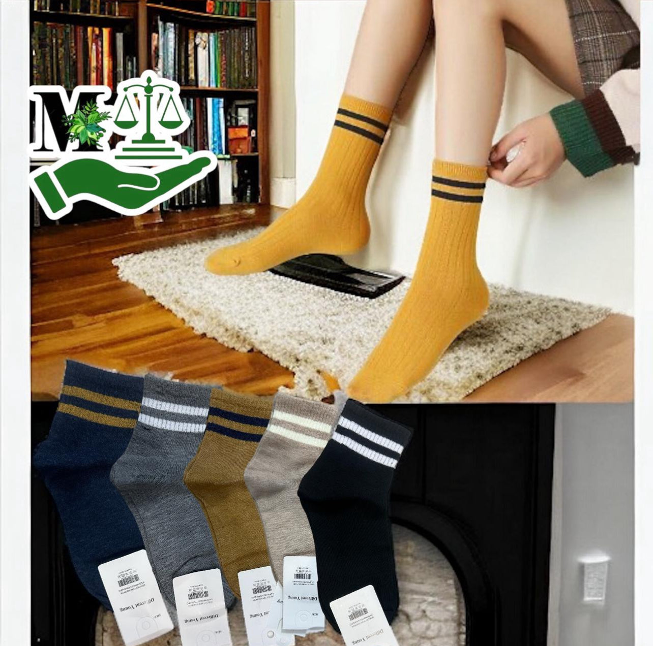 New Fashion Striped Socks Women Schools ,Cycling ,Running ,Streetwear Stockings Unisex Sports Socks For Men Cotton Loose Girls Socks 10 pack