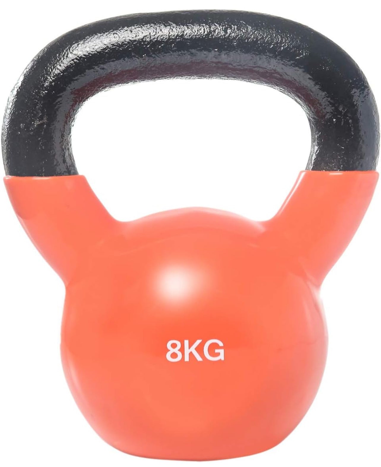 Vinyl Dipped 8kg Kettlebell Orange