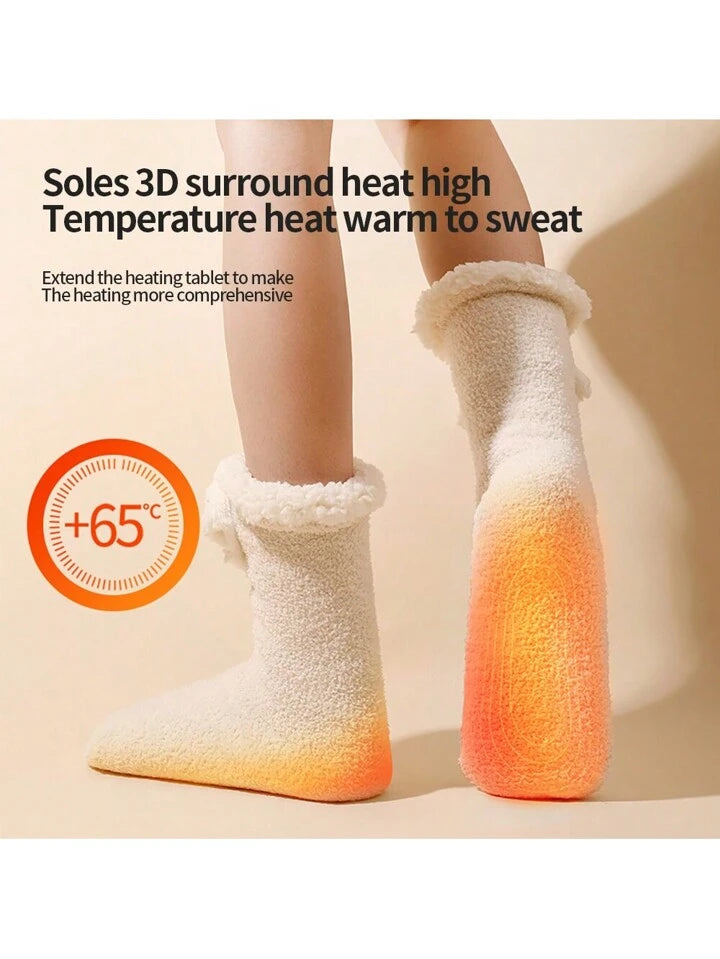 Heating Electric Socks Rechargeable Winter Foot Warmer Artifact Bao Girl Sleeping Bed Warm Feet Cold Feet Cool Heating Foot Pads Warm Socks