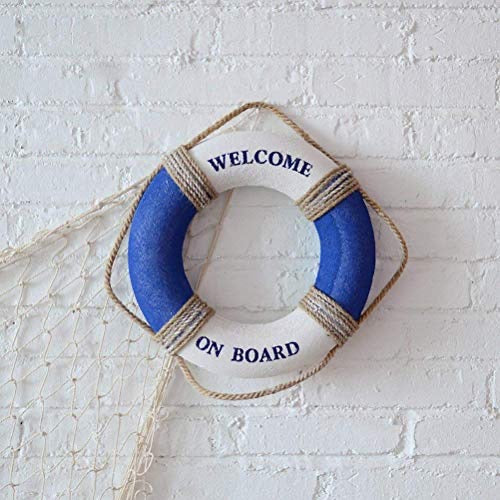 Welcome On Board - Nautical Decorative Life Ring Buoy - Home Wall Decor - Nautical Decor - Decorative Life Ring Preserver - 2 Sizes