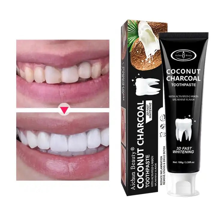 Aichun Beauty Coconut Charcoal 3D Whitening Toothpaste 100g