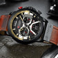 CURREN Unique Design Mens Business Quartz Watch Leather Strap Waterproof Sports Chronograph # 8329