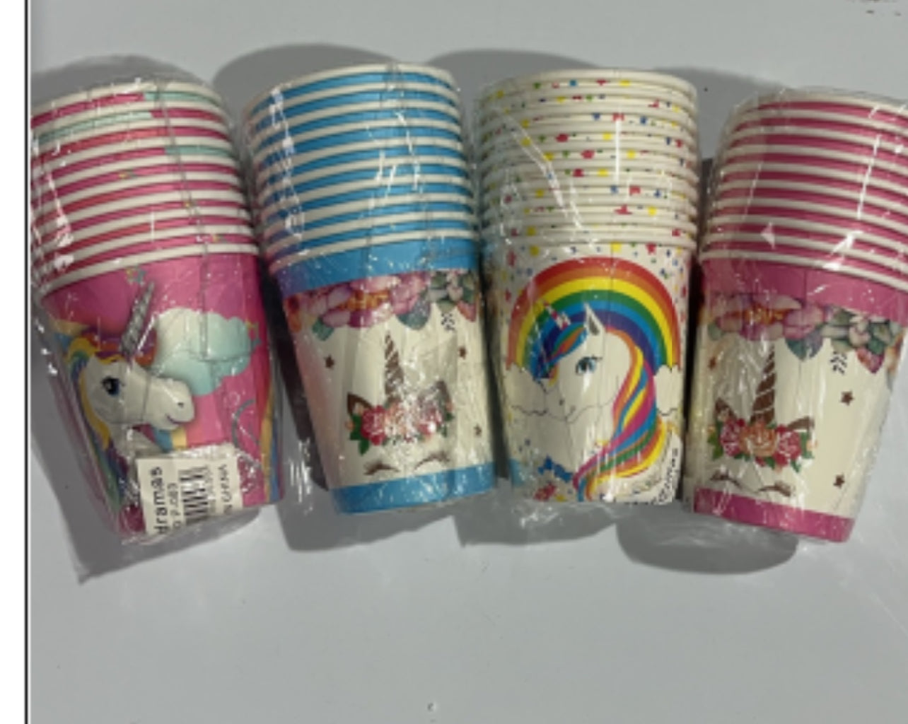 Unicorn Party Theme Paper Cups - 4 Colour Options (10pc)