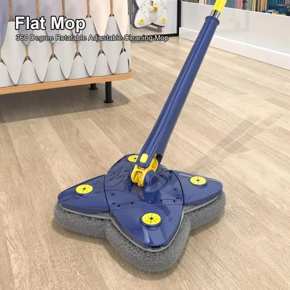 Cleaning Mop 360° Rotatable Super Water Absorption Corner Mop Foldable Automatic Water Squeezing Wall Cleaning Mop