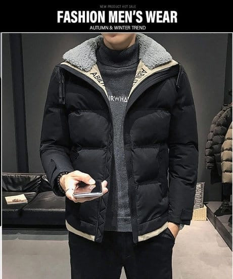 Men Down Jacket Warm Cotton Jacket Winter Thick Warm Cotton Casual Jacket Various Colours Available