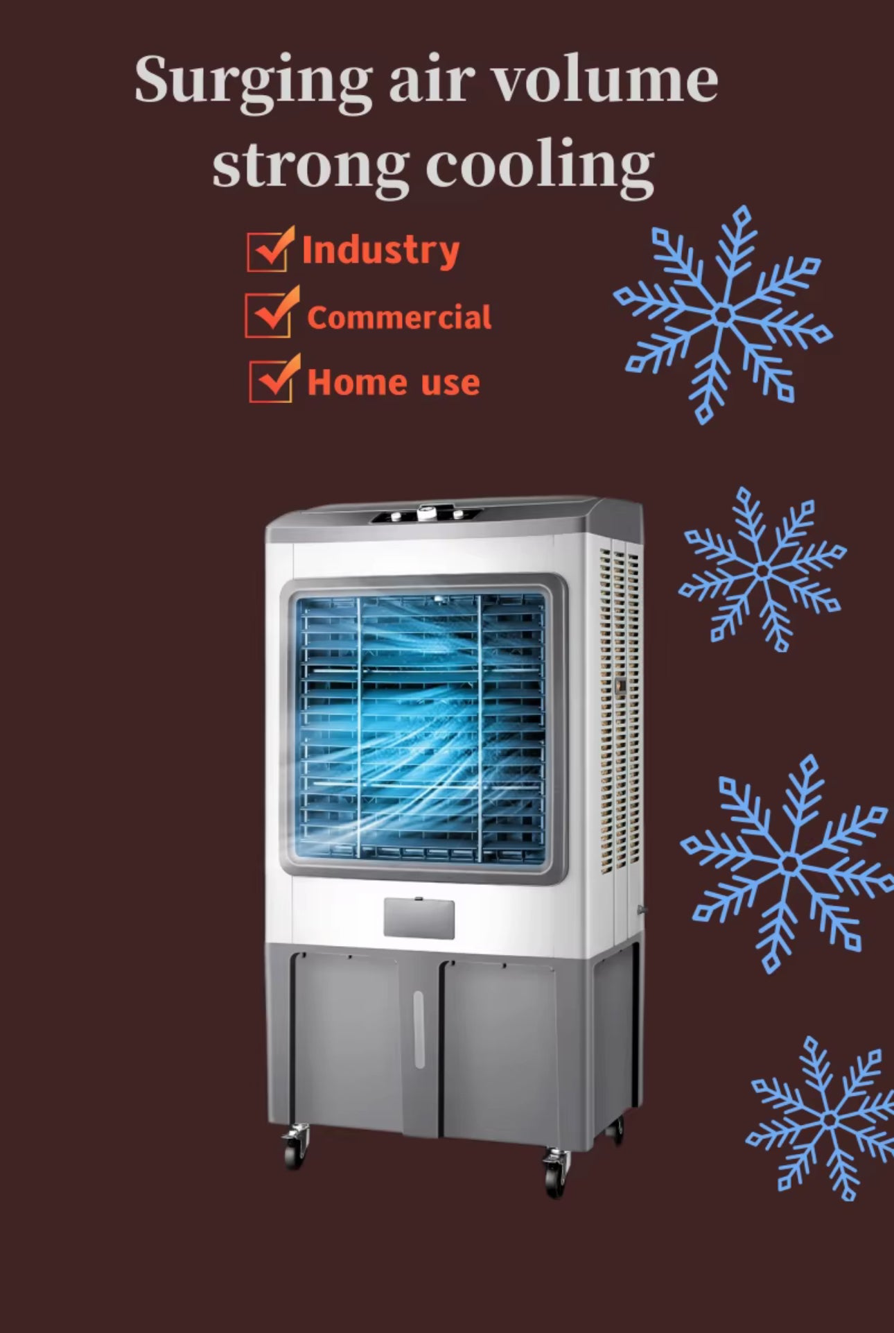 Industrial Portable Evaporative Cooler - Desert Evaporative Swamp Air Cooler Fan