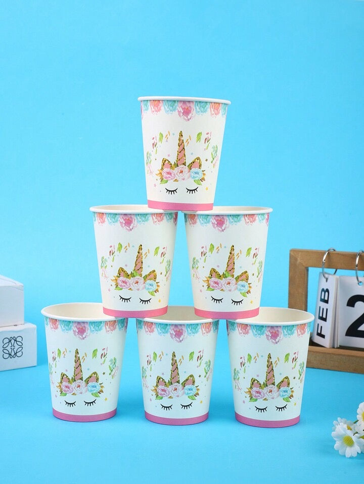 Unicorn Party Theme Paper Cups - 4 Colour Options (10pc)