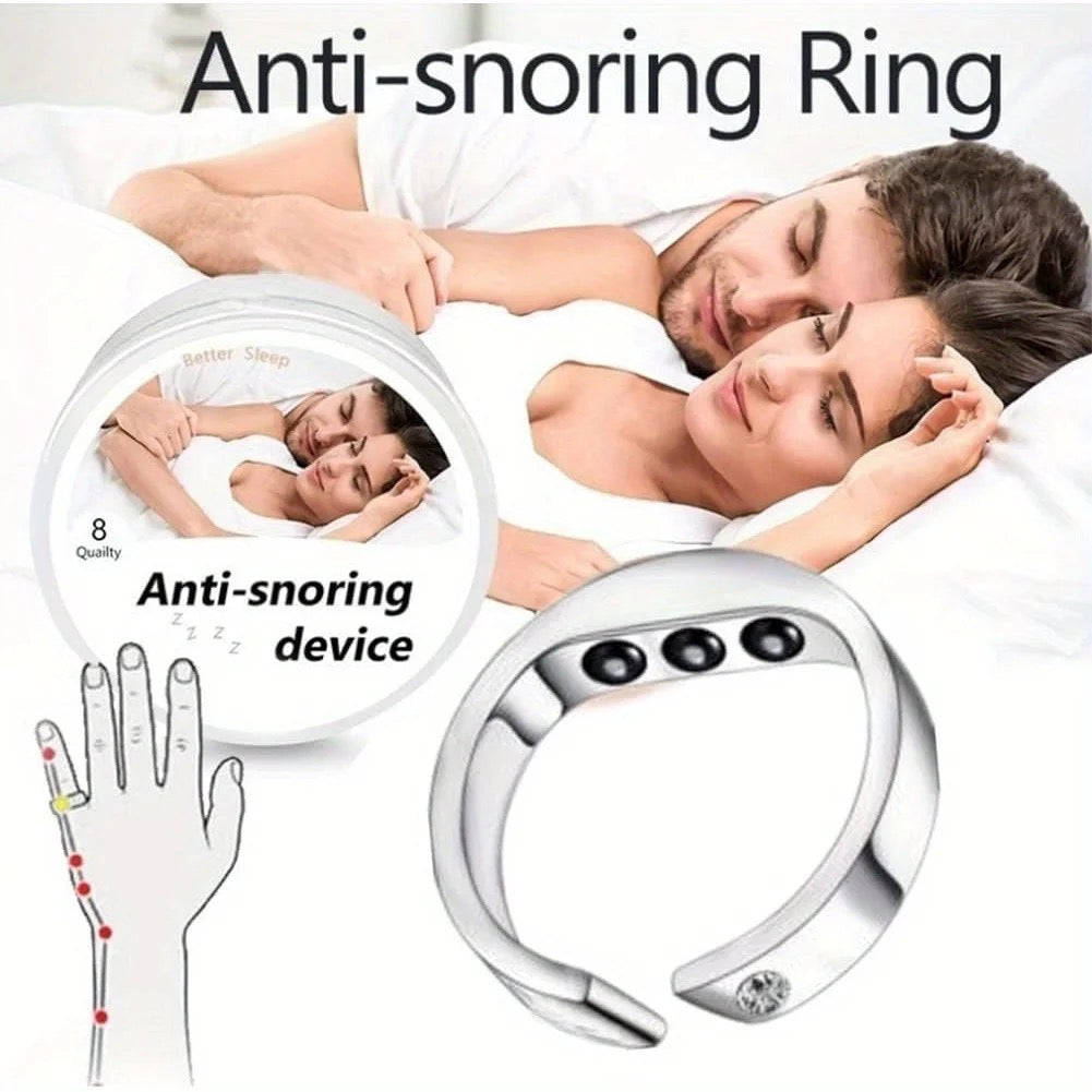 Anti Snoring Ring, 4 Sizes Anti Snoring Ring Stopper Sleeping Breath Aid Acupressure Treatment Stop Snore Device