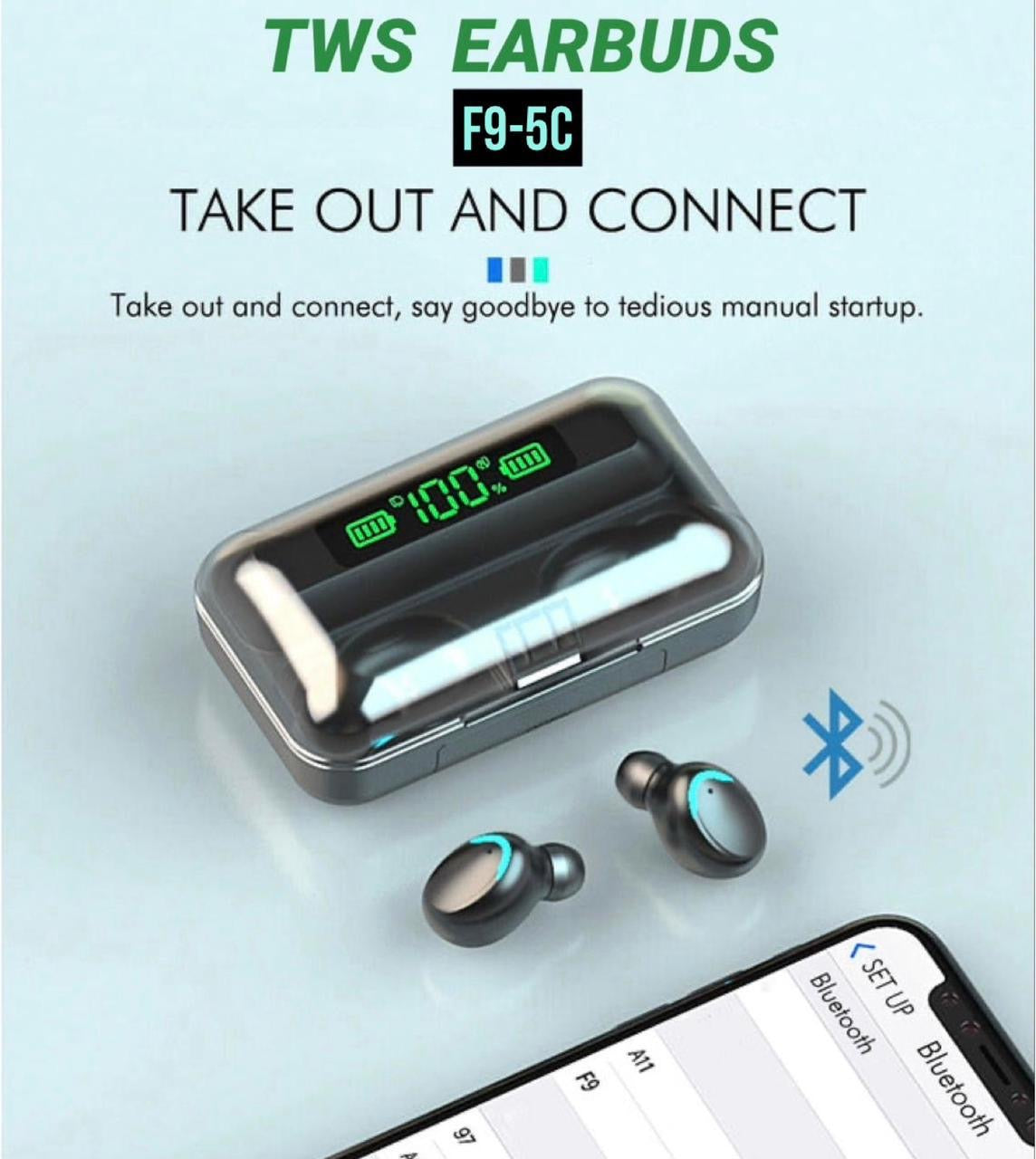 Earbuds Wireless With Power Bank