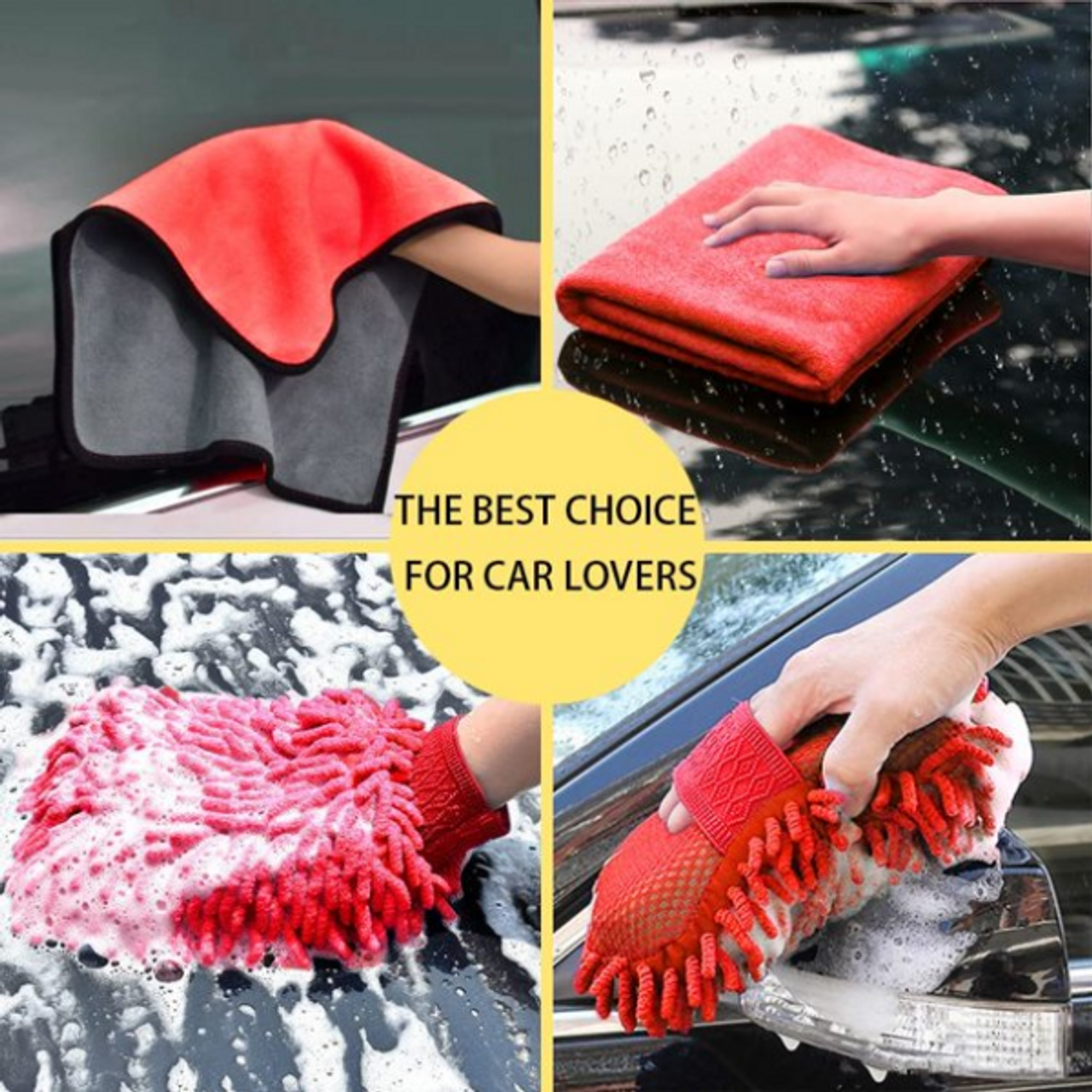 Car Wash Kit - Car Wash Mop Car Wash Cleaning Tools Kit with Car Wash Brush with Long Handle,Microfiber Towels Car Interior Detailing Kit