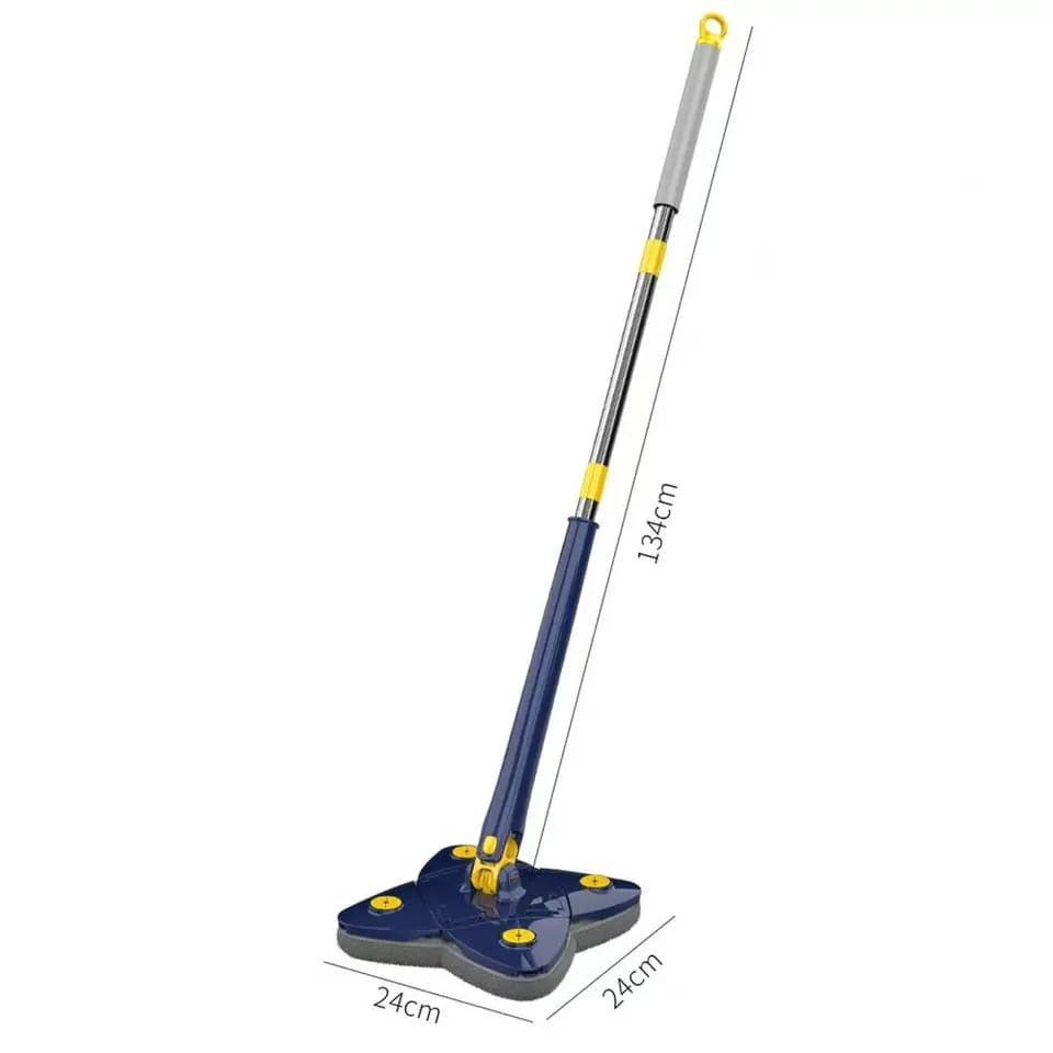 Cleaning Mop 360° Rotatable Super Water Absorption Corner Mop Foldable Automatic Water Squeezing Wall Cleaning Mop