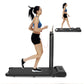 2-in-1 Fitness Foldable Electric Treadmill Space-Saving Machine Walking Running Pad